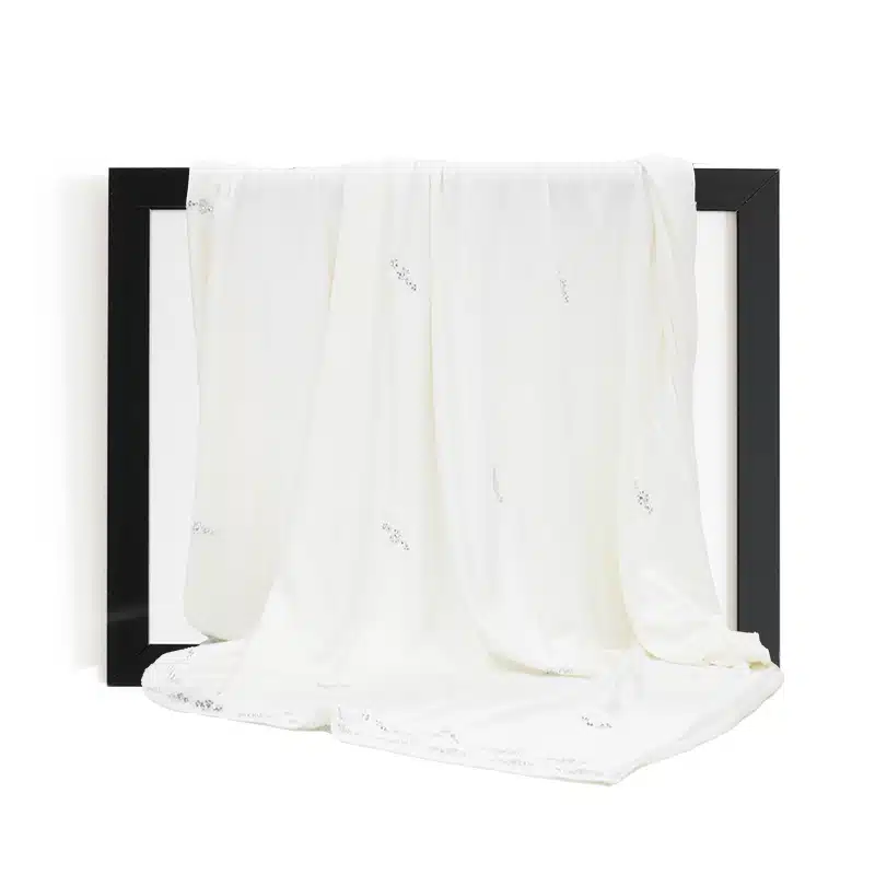 Premium Detailed Jersey Hijab White