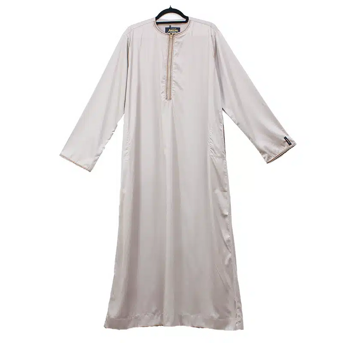 Omani Satin Tasseled Champagne Thobe ASM-K41-4