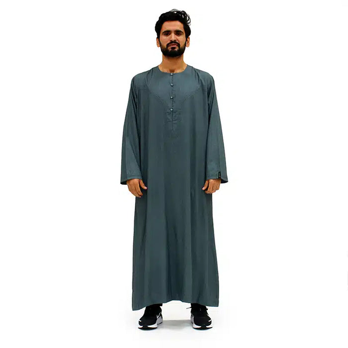 Omani Light Weight Grey Thobe 965-03