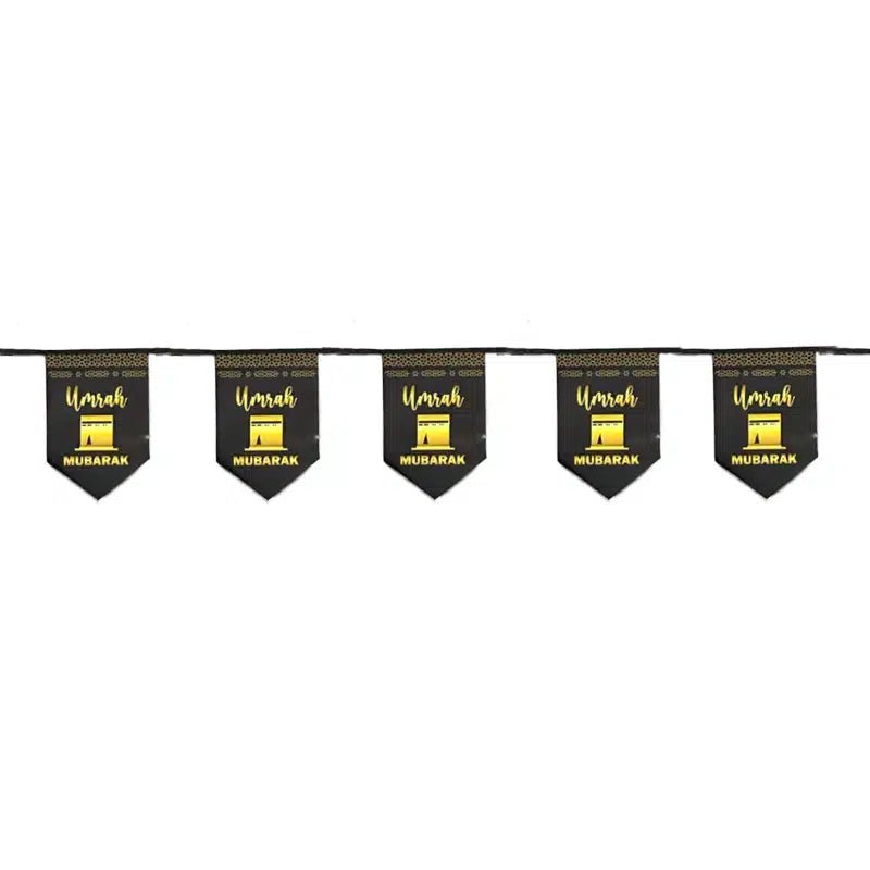 Black & Gold Umrah Mubarak Banner