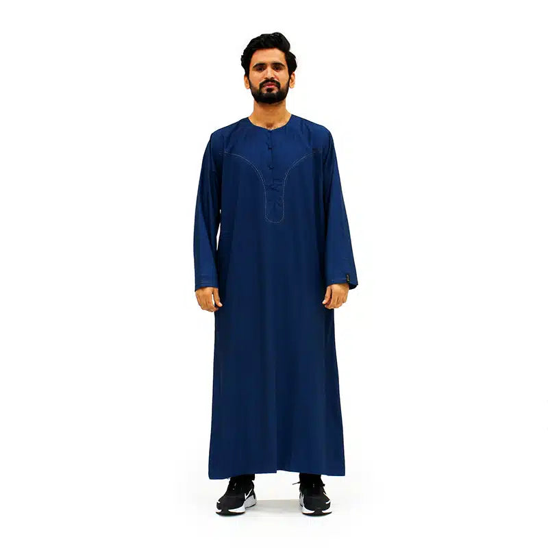 Omani Light Weight Navy Thobe 965-02