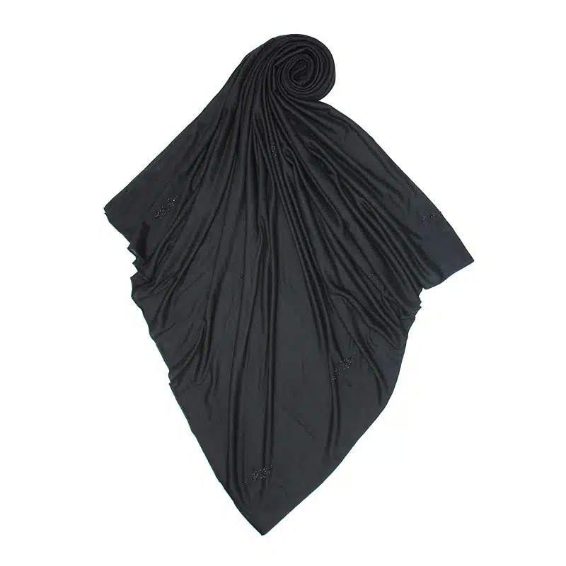 Embellishment Jersey Black Hijab