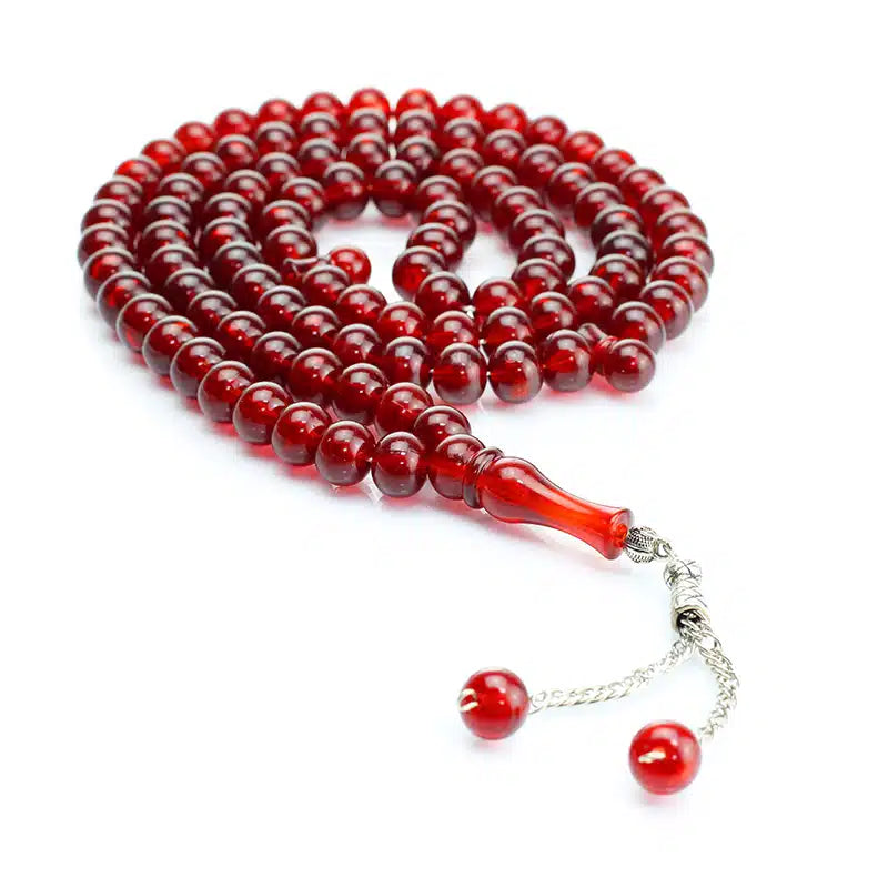 100 Bead Transparent Red Tasbih