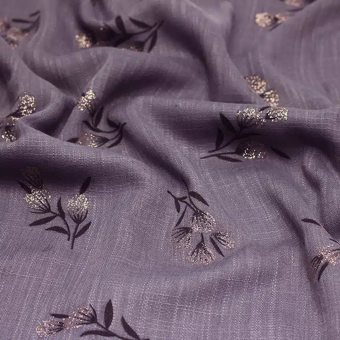 Shimmer Printed Cotton Lilac Hijab