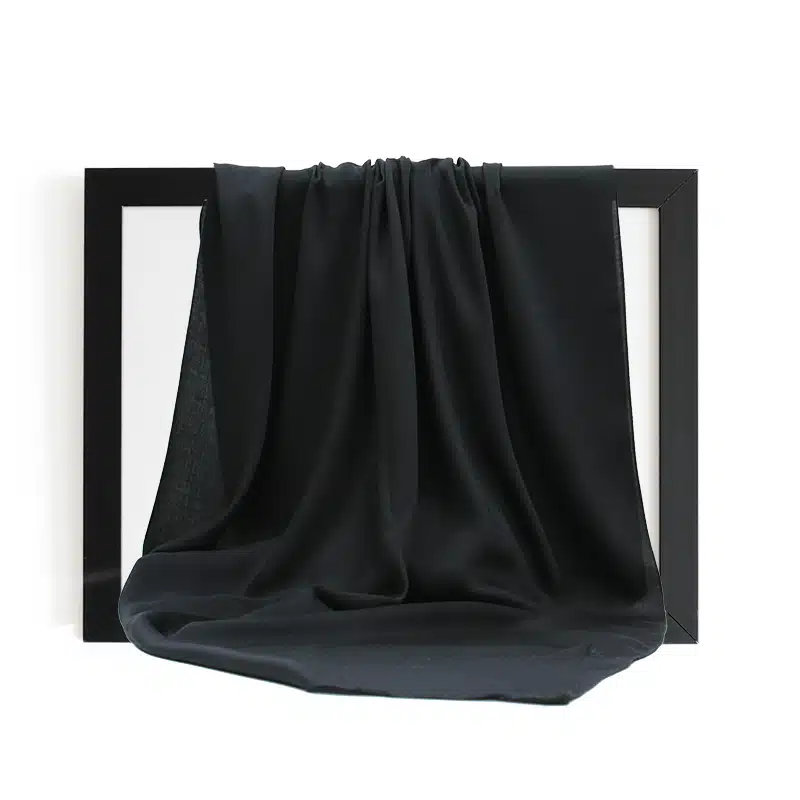 Premium Black Satin Hijab