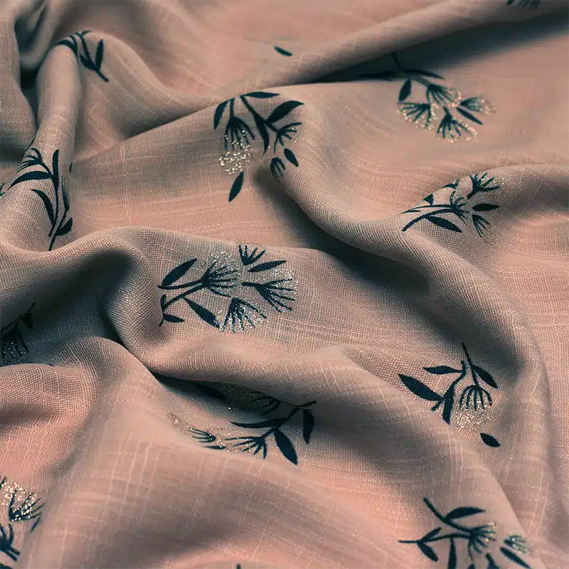 Shimmer Printed Cotton Light Brown Hijab