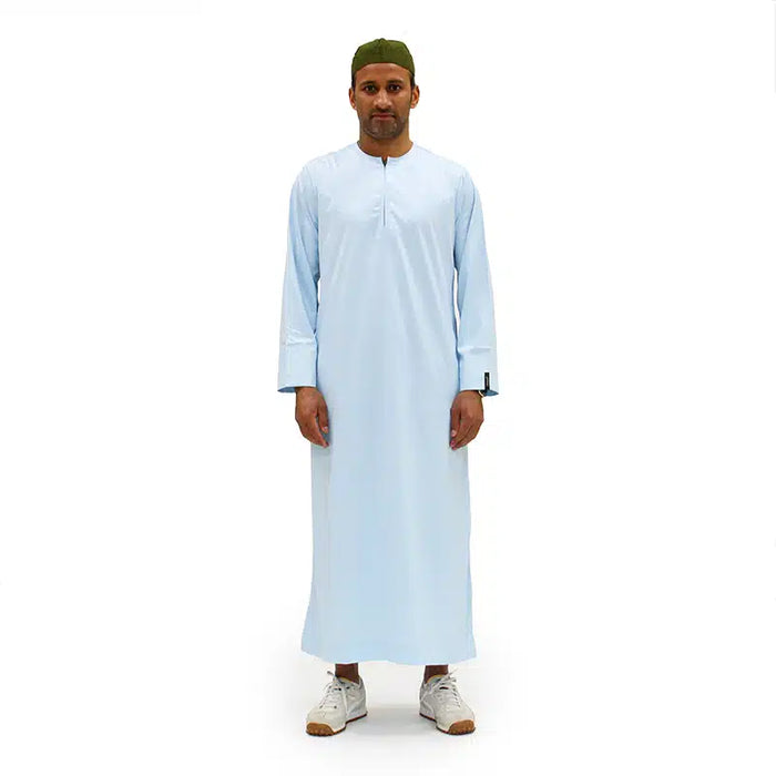 Omani Satin Thobe Baby Blue ASM-K12 8