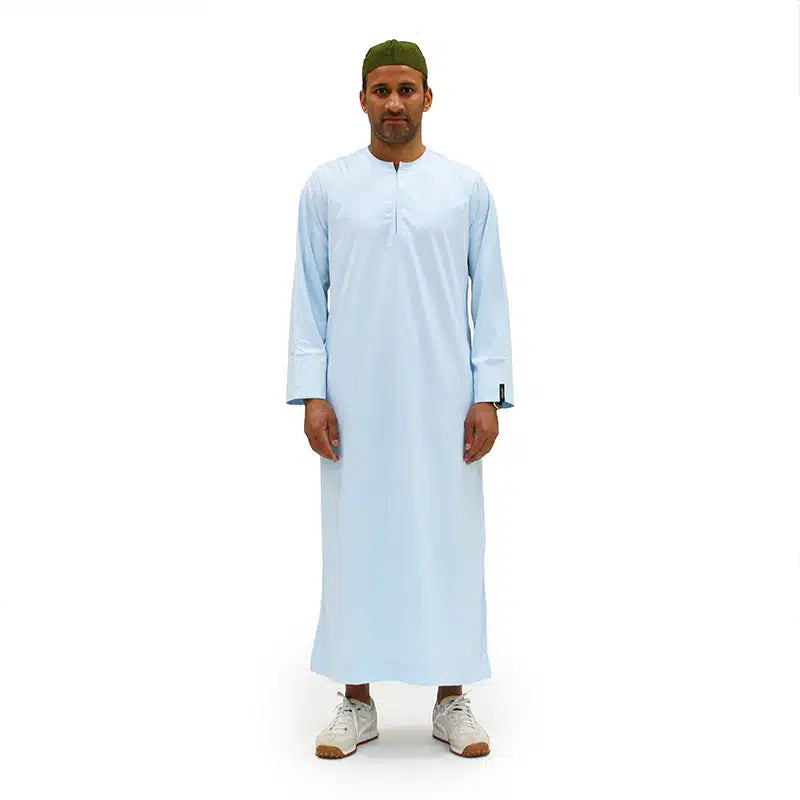Omani Satin Thobe Baby Blue ASM-K12 8