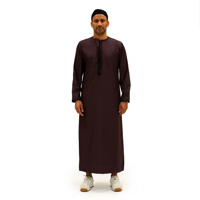 Omani Tasseled Maroon Thobe ASM-K37 7