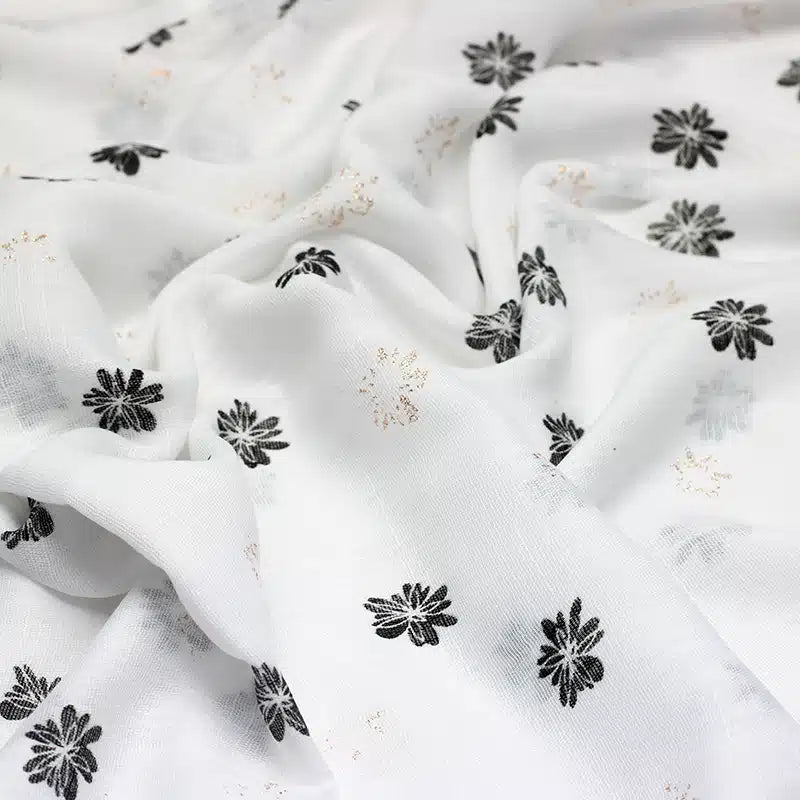 Elaan Print White Hijab