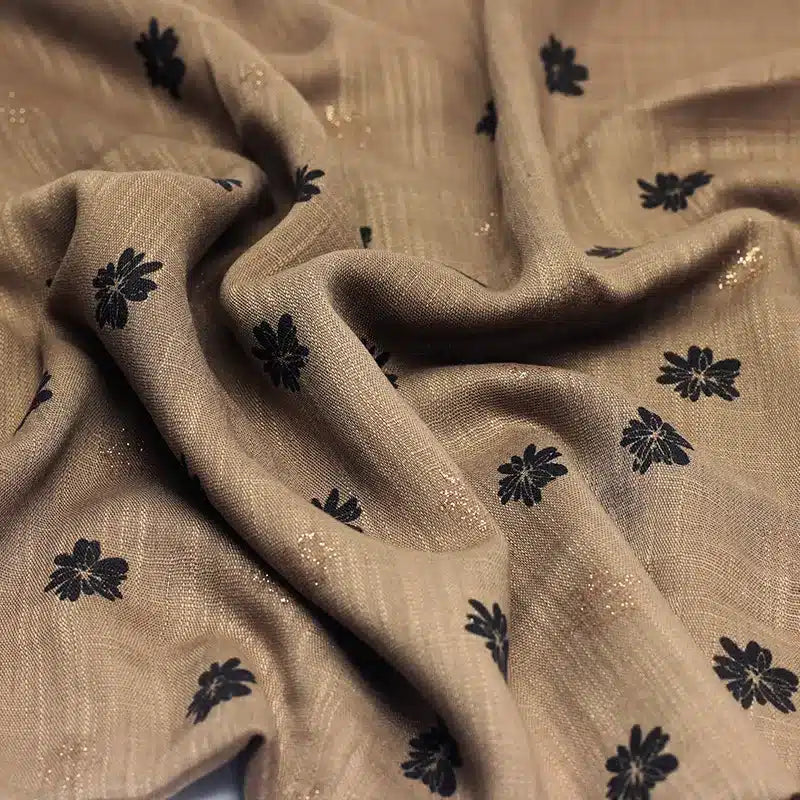 Elaan Print Light Brown Hijab