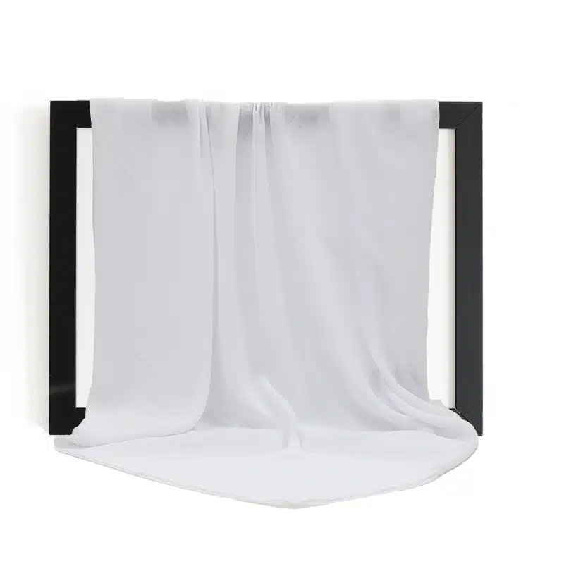 Crepe White Hijab