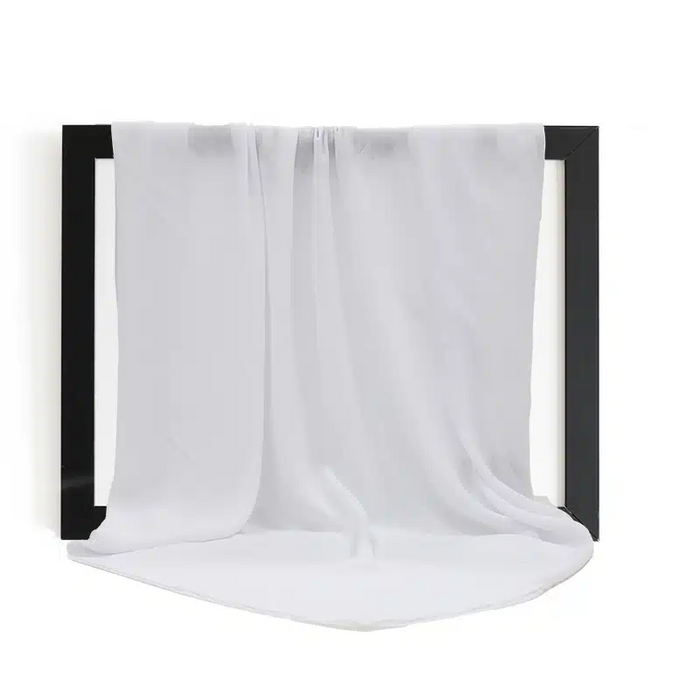 Crepe White Hijab