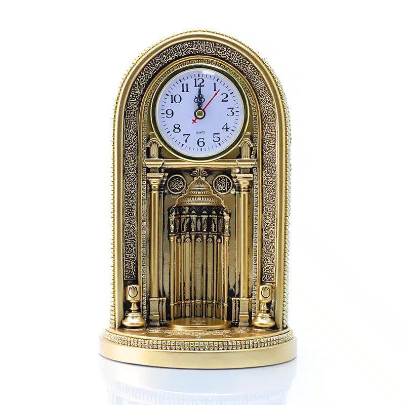 Curved Clock Gold (3387)