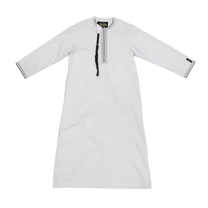 White Omani Tassel Thobe KSB-104 Col 8