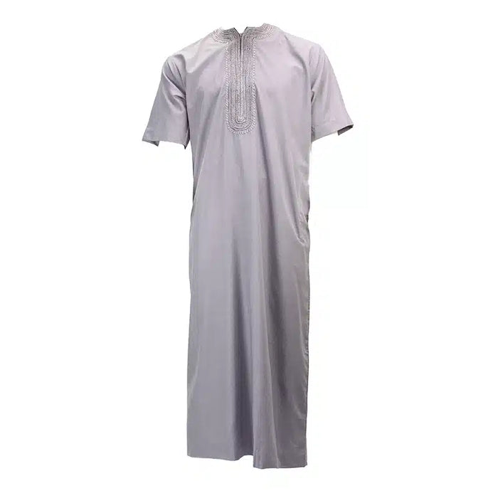 Morrocan Half Sleeve Grey Thobe 1512-12