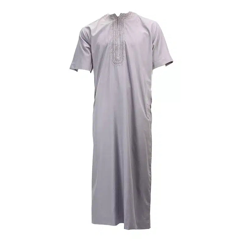 Morrocan Half Sleeve Grey Thobe 1512-13