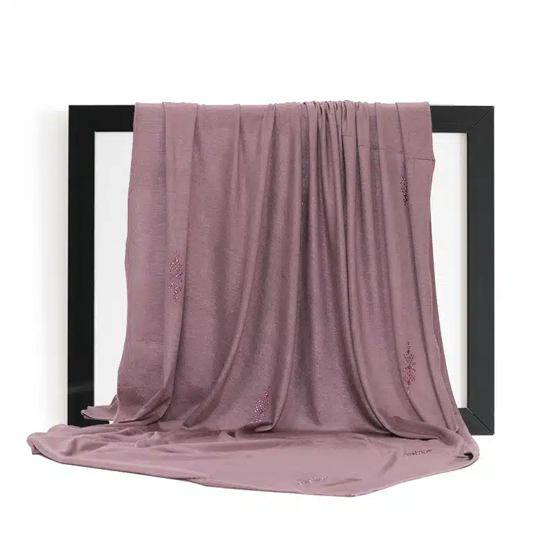 Elegant Jersey Embellishment Light Purple Hijab