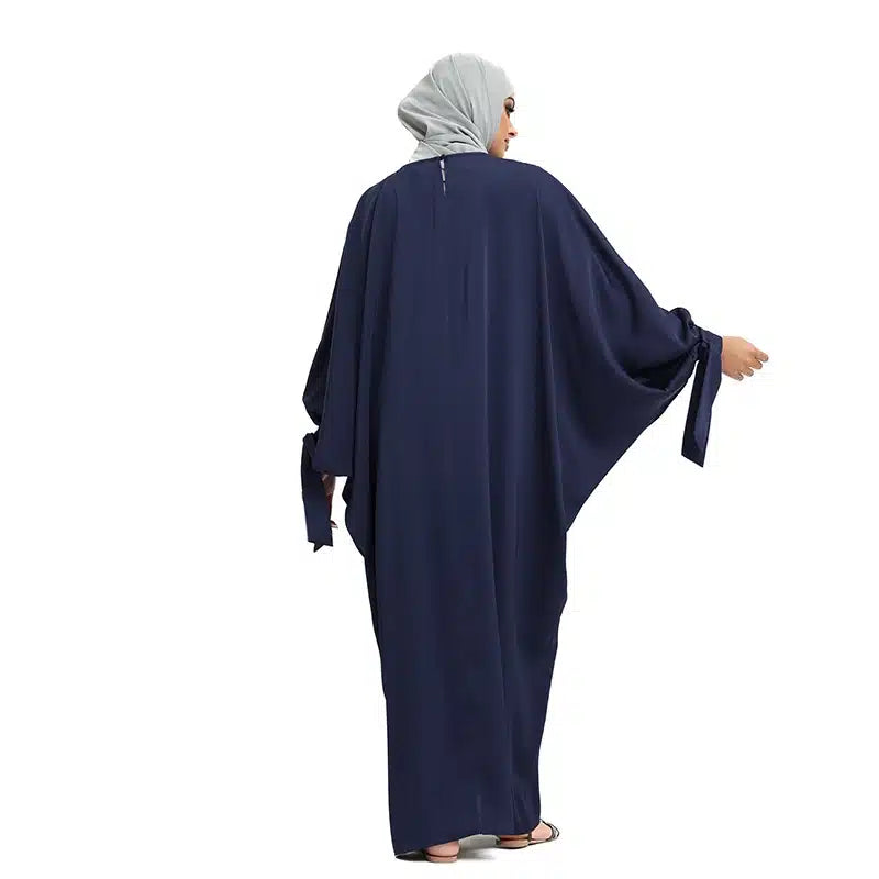 Women's Cuff Sleeve Batwing Navy Abaya