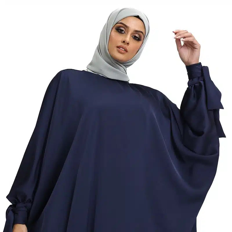 Women's Cuff Sleeve Batwing Navy Abaya