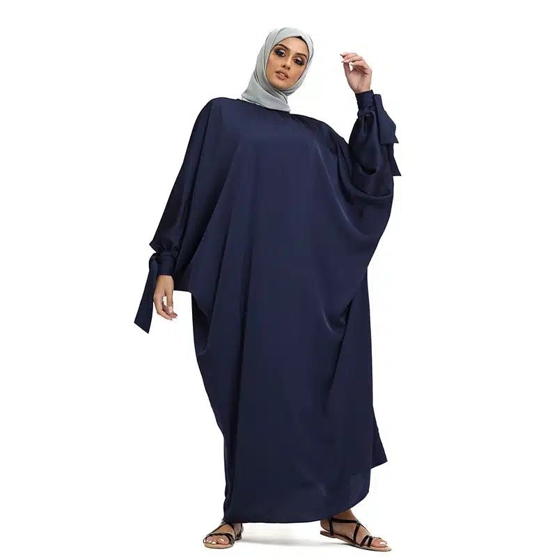 Women's Cuff Sleeve Batwing Navy Abaya