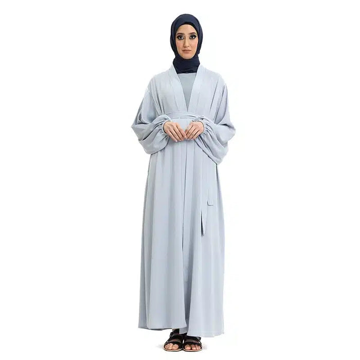 Nadia Elasticated Sleeved Ice Grey Kimono