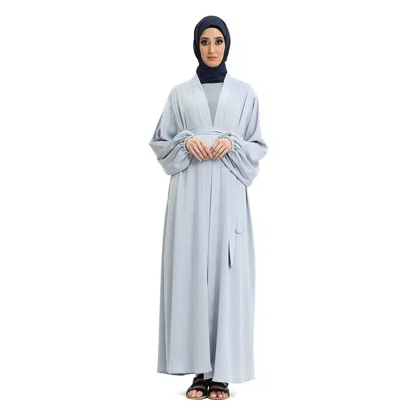 Nadia Elasticated Sleeved Ice Grey Kimono