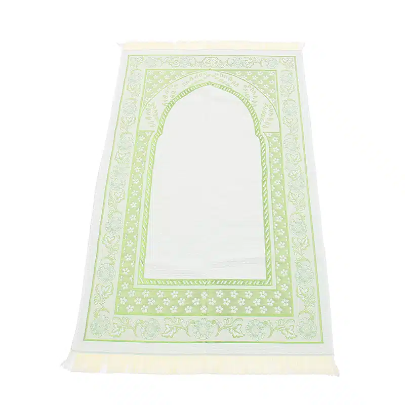 Light Weight Beige And Green Prayer Mat