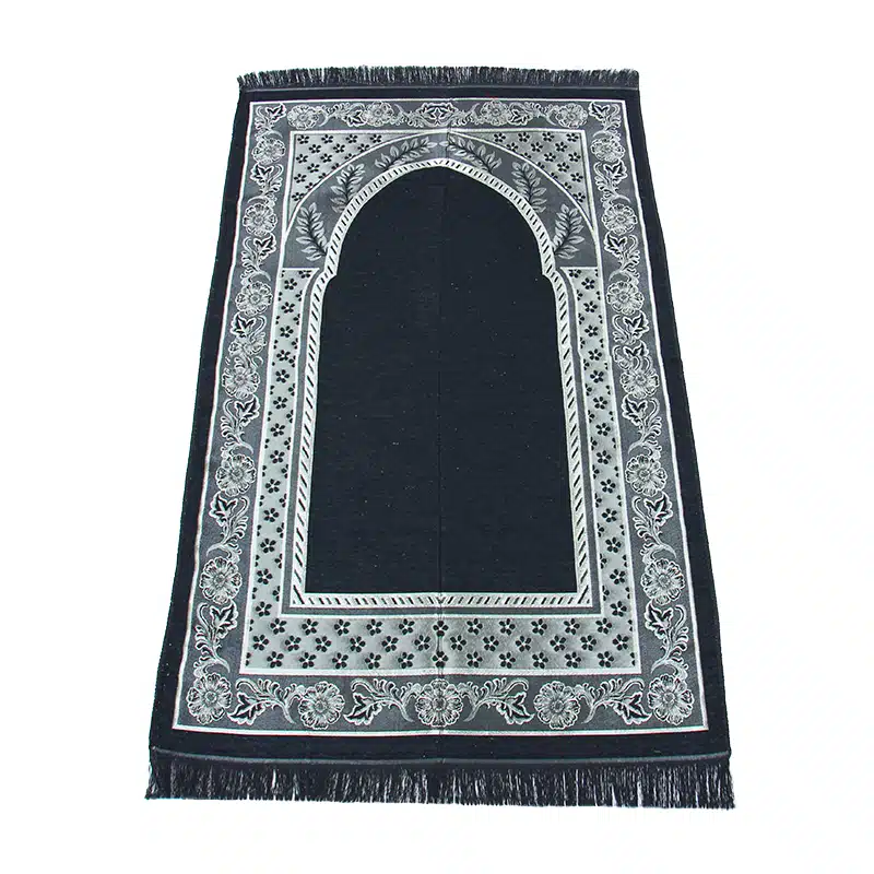 Lightweight Black And Beige Prayer Mat