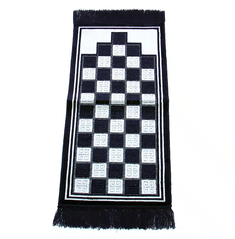 Kids Black And White Seccade Prayer Mat