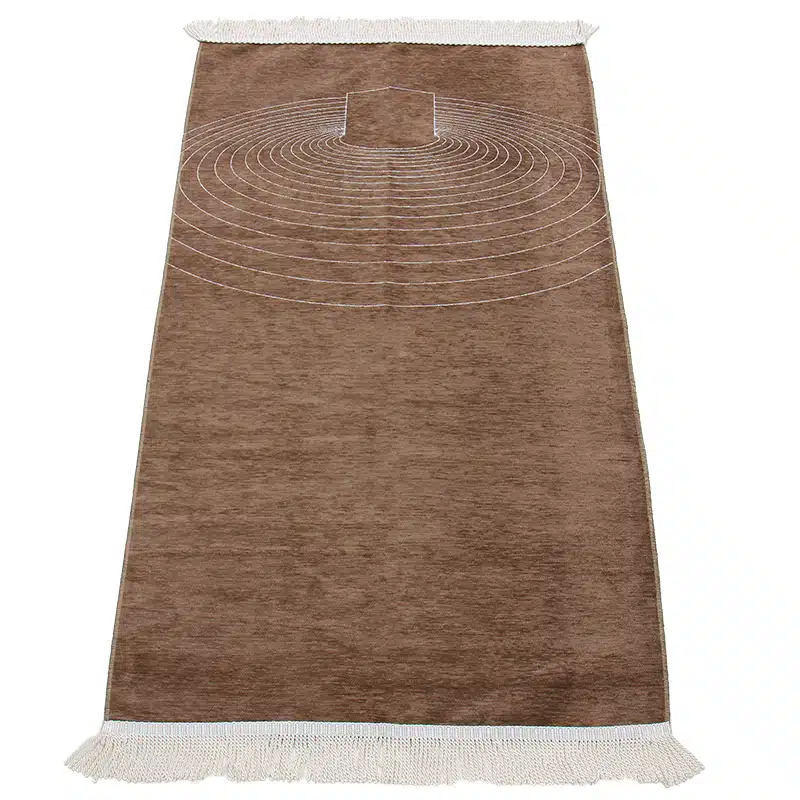 Brown Kaaba Art Prayer Mat