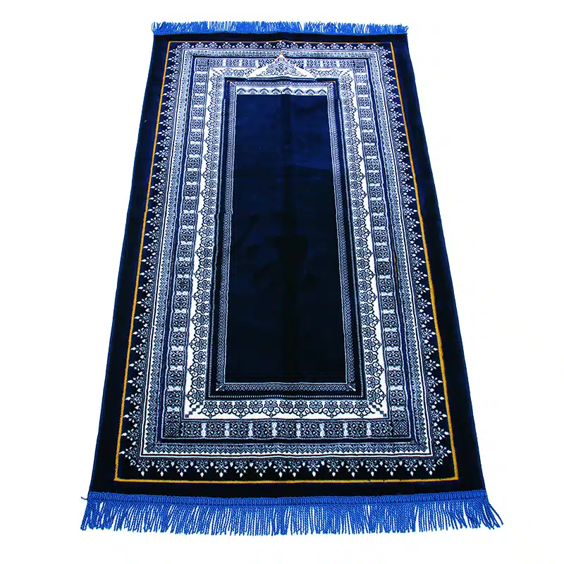 Double Plus Secc Blue And White Pattern Prayer Mat