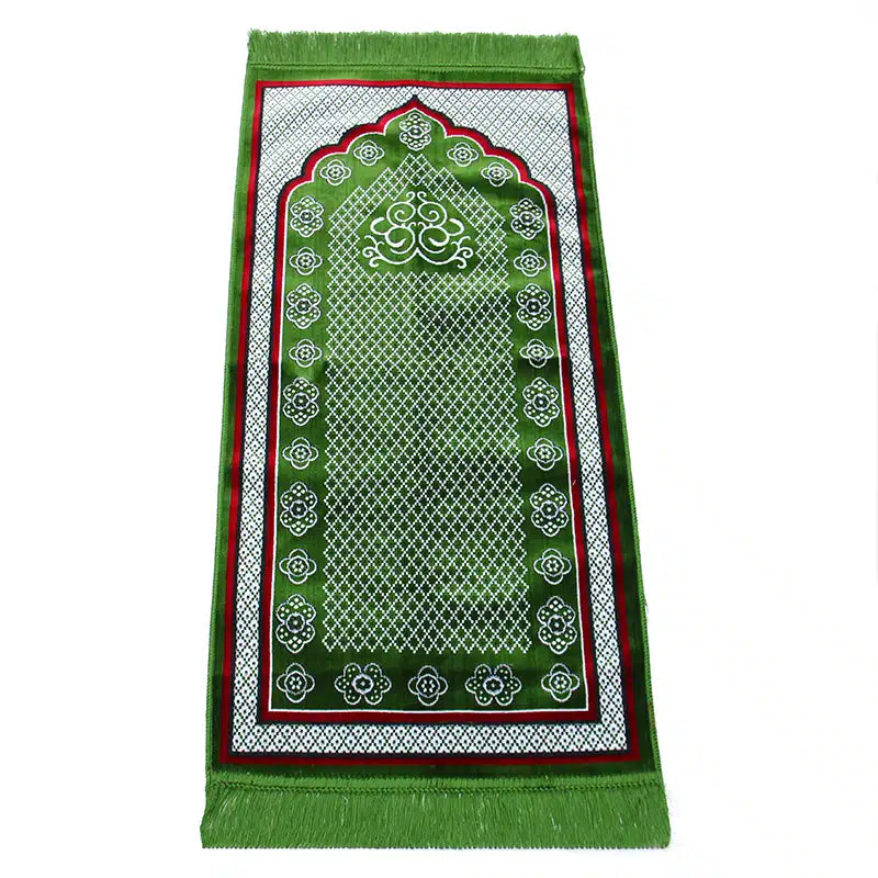 Green And White Design Prayer Mat