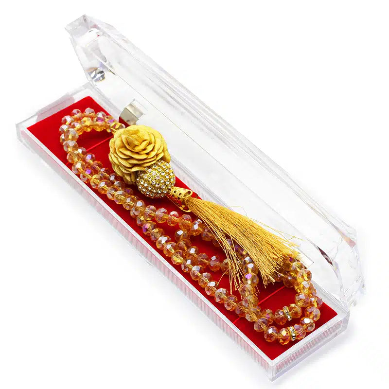 Light Brown Crystal Tasbih (134)