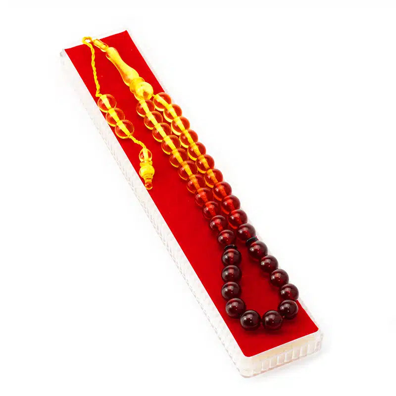 Two Tone Orange & Red Tasbih (702)