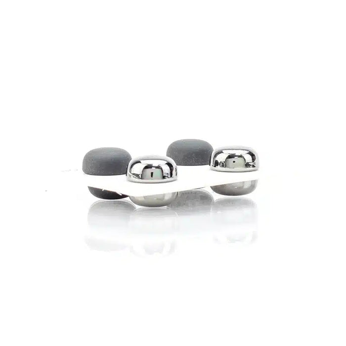 Metallic & Matte Grey & Silver Hijab Magnets Pins - 4 Pack