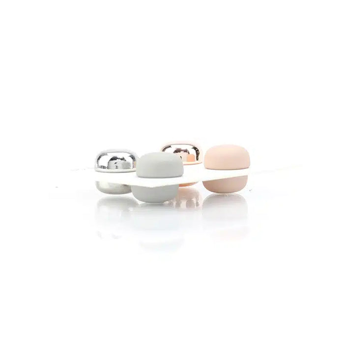 Metallic & Matte Grey and Light Pink Hijab Magnets Pins