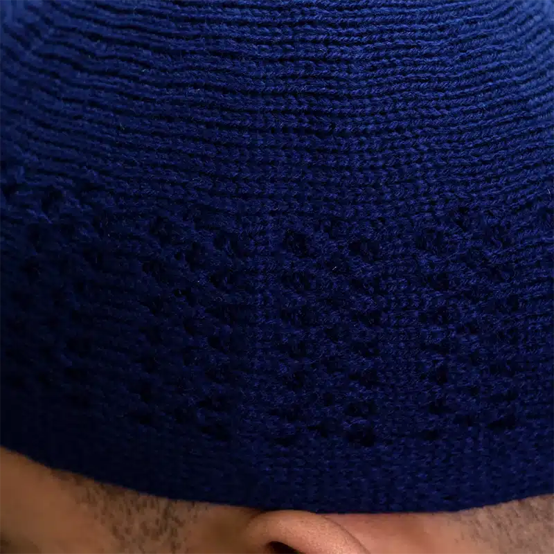 Men's Thick Wool Indigo Prayer Hat