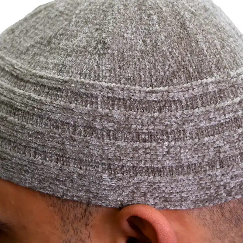 Men's Ash Velvet Prayer Hat
