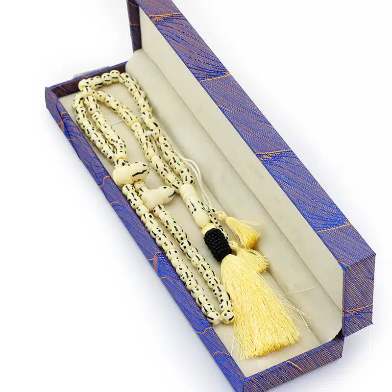 Cream Tasseled Camel Bone Tasbih (130)