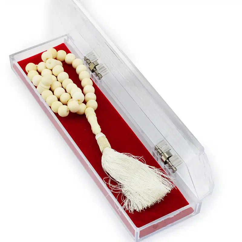 Light Cream Tasseled Camel Bone Tasbih (140)
