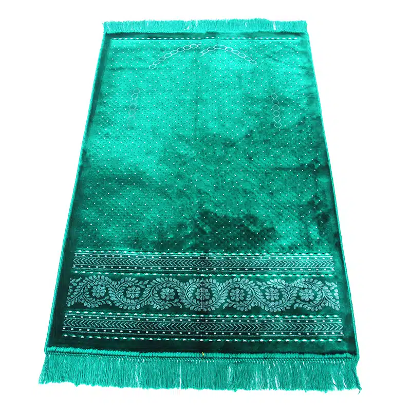 Plus Secc Emerald Green With White Pattern  Prayer Mat