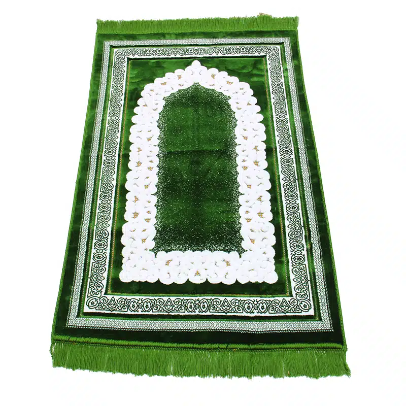 Plus Star Secc Green And White Prayer Mat