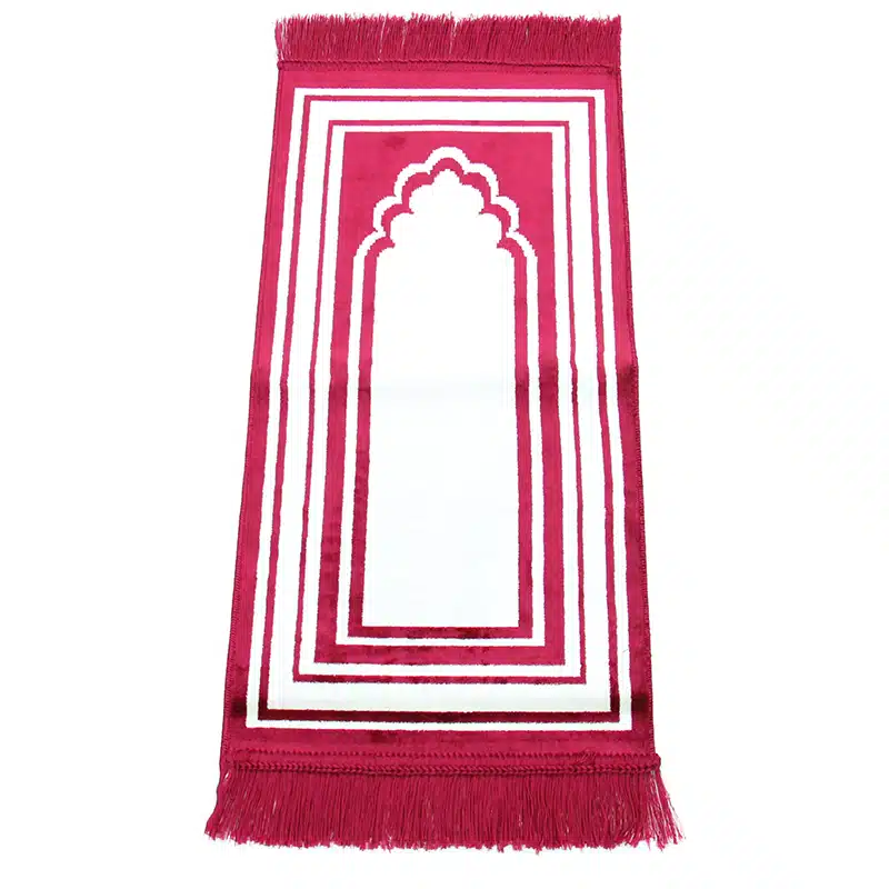Kids Seccade Red And White Prayer Mat