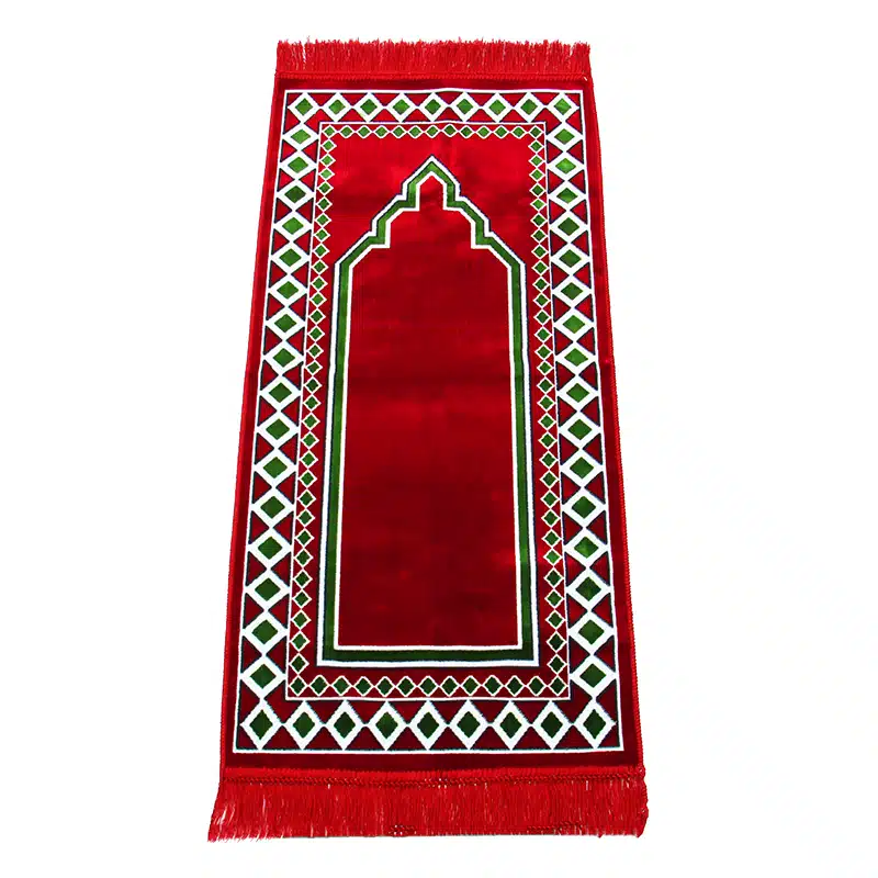 Red And White Design Prayer Mat