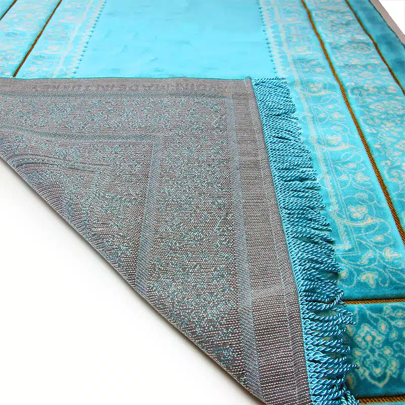Double Plus Secc Turquoise And White Pattern Prayer Mat
