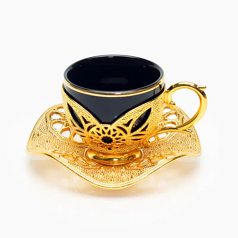 Two Tone Gold & Black Coffee Set BSM-00552