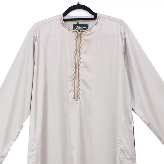 Omani Satin Tasseled Champagne Thobe ASM-K41-4