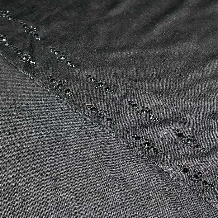 Premium Detailed Jersey Black Hijab