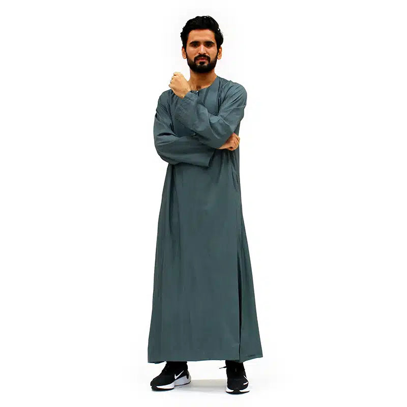 Omani Light Weight Grey Thobe 965-03